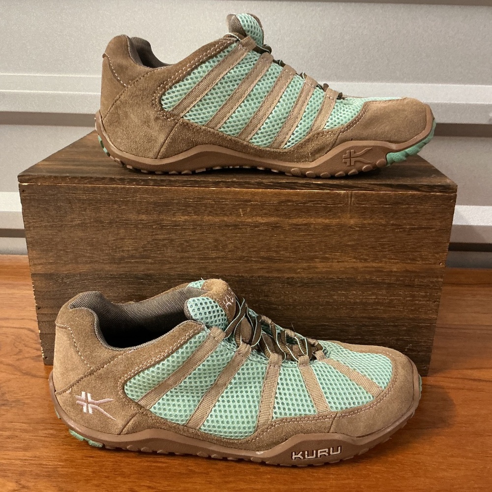 Kuru Women Chicane Teal Suede Mesh Outdoor Trail Hiking Shoe Size 9.5